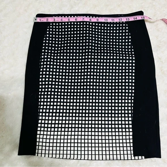 WHBM Graphic Black White Peplum Tank Skirt Suit Set size 0 - Picture 8 of 10